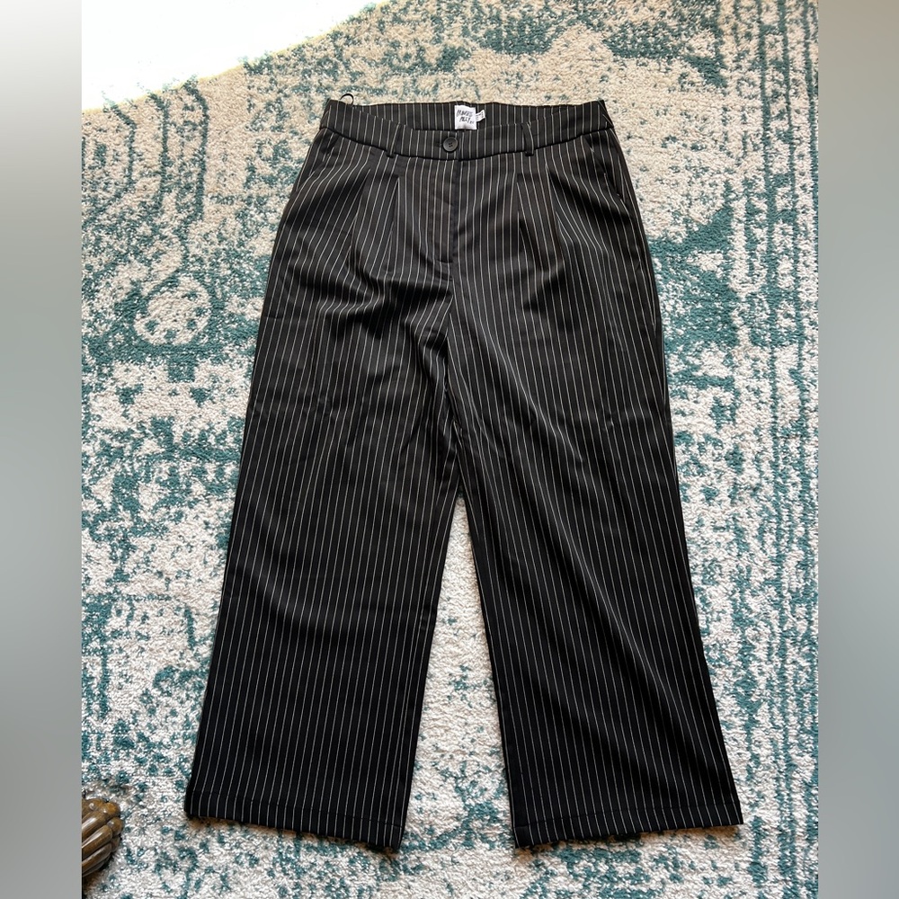 Princess Polly Black and White Striped Trousers